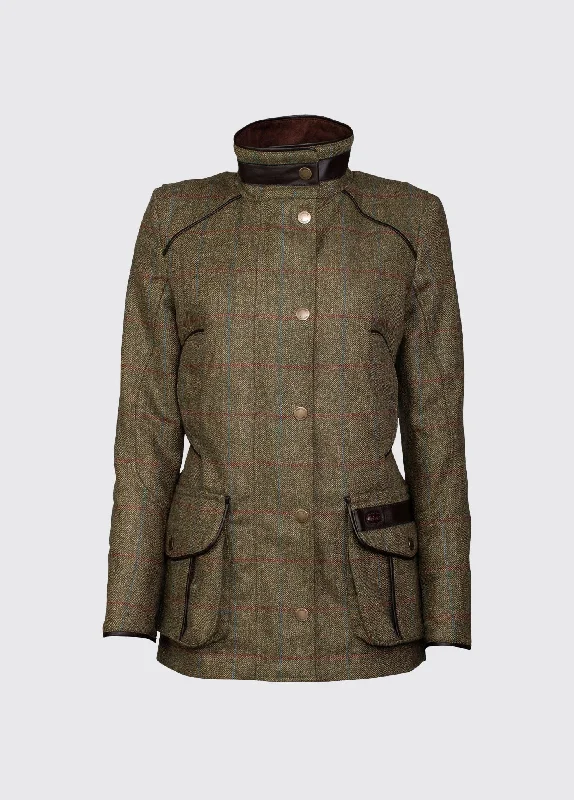 Women's Elegant Evening Outfit Marlfield Tweed Jacket - Moss