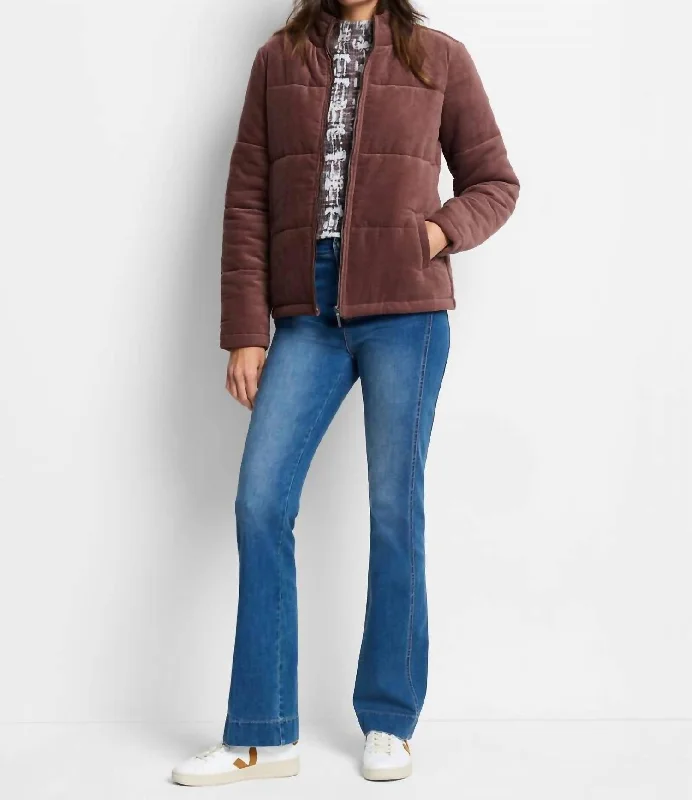 Affordable Women's Outfit Velvet Puffer In Chai