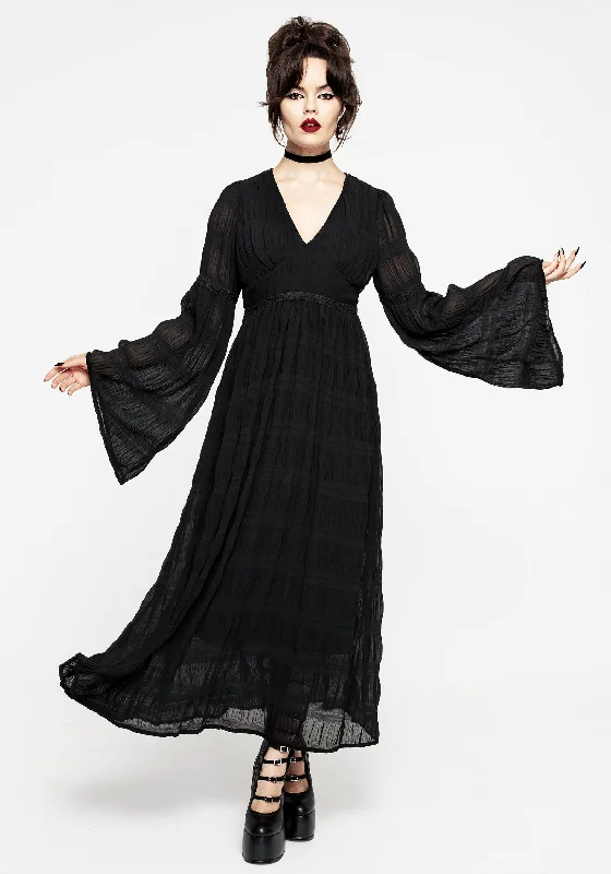 Timeless Women's Outfit Deirdre Flute Sleeve Maxi Dress