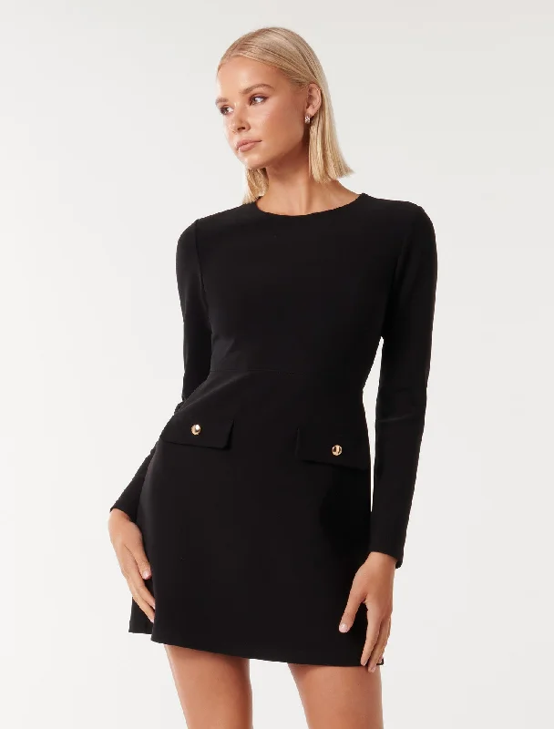 Women's Clothes For The Office Jinny Long Sleeve Mini Dress