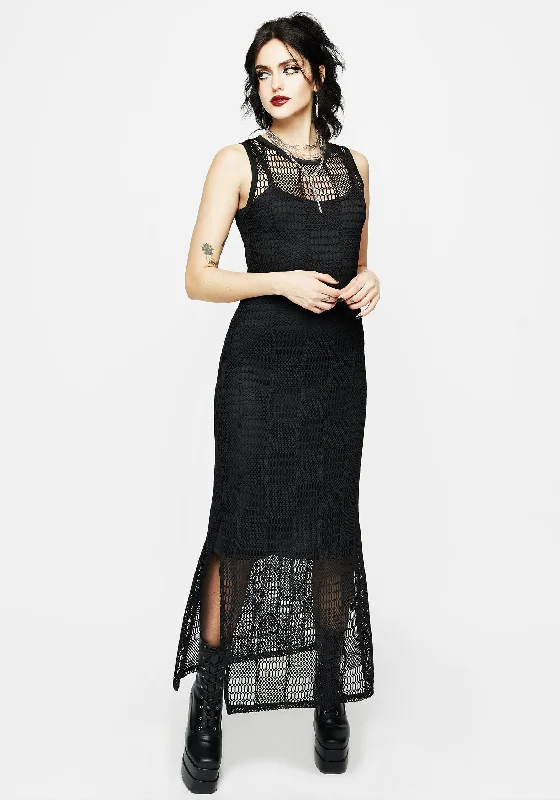 Women's Trendy Activewear Apparel Kindle Ladder Lace Maxi Dress