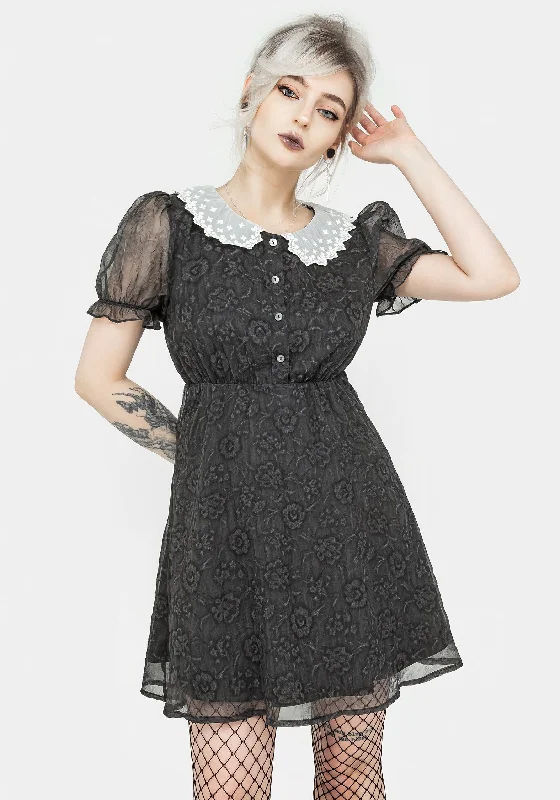 Women's Clothes And Apparel Sets Phantasma Lace Collar Mini Dress