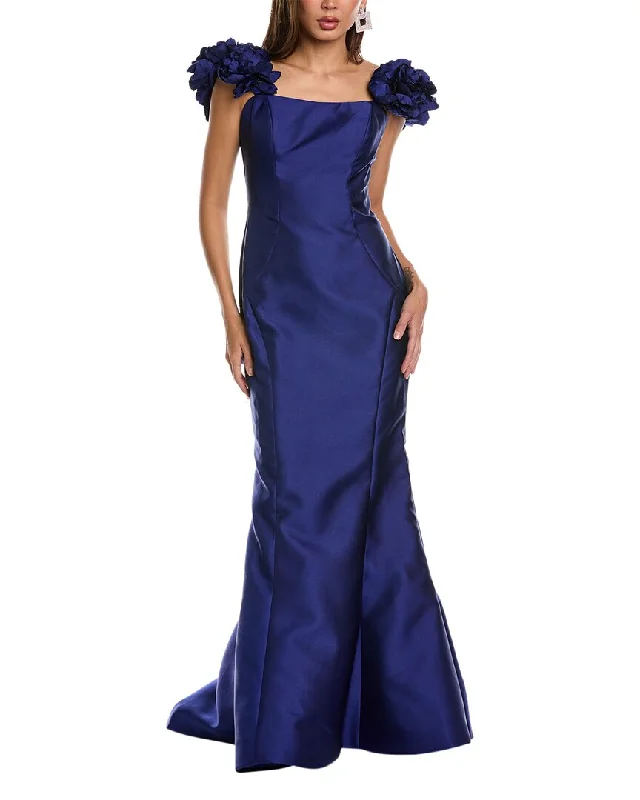 Women's Luxury Apparel Rene Ruiz High-Low Gown