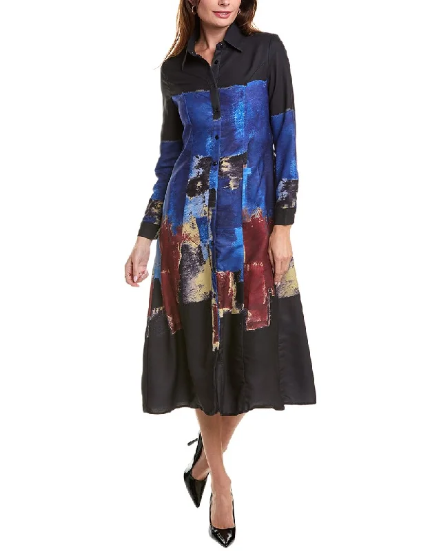 Comfortable Garments For Women YAL New York Printed Shirtdress