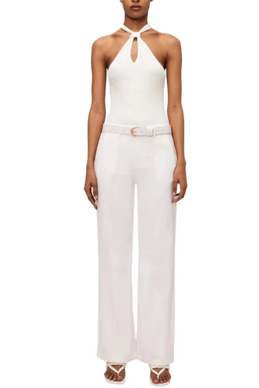 Women's Workout Garments Ansel Trouser In White