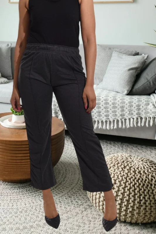 Women's Fashion Clothes Dark Grey Waisted Pants