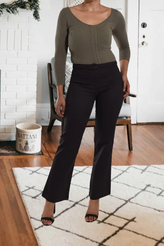 Women's Versatile Apparel Brown Bootleg Pants