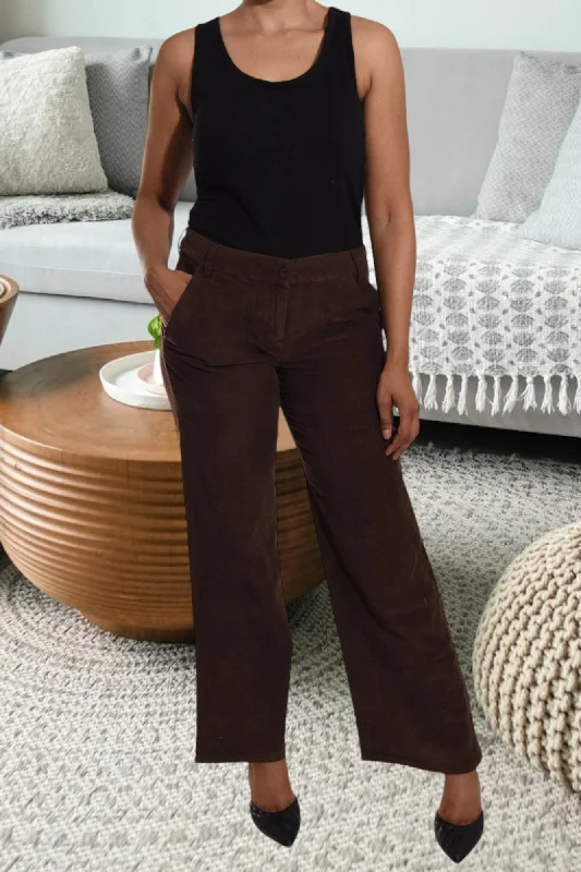 Women's Apparel Dark Brown  Pants