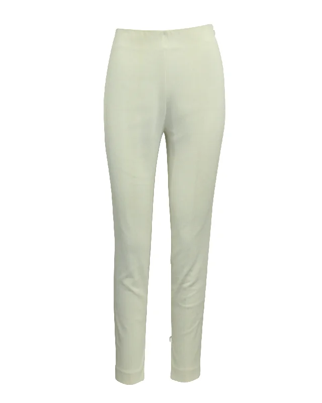 Women's Outerwear Clothing Giambattista Valli Straight Leg Pants in Ecru Cotton