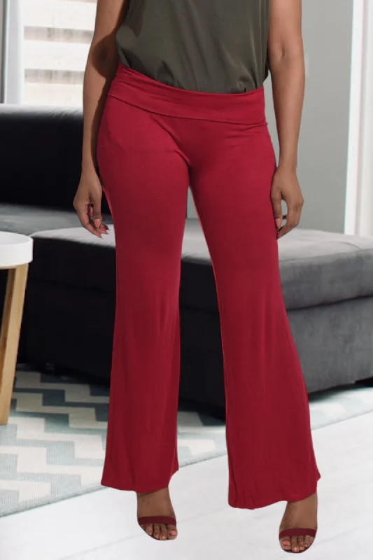 Charming Women's Clothes For Special Events Ladies Red Stretch Pants