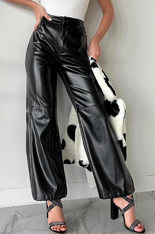 Affordable Trendy Clothes For Women Made For The City Faux Leather Pants (Black)