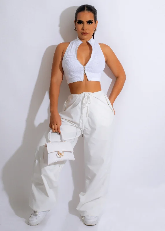 Timeless Women's Clothing Private Parachute Pants White