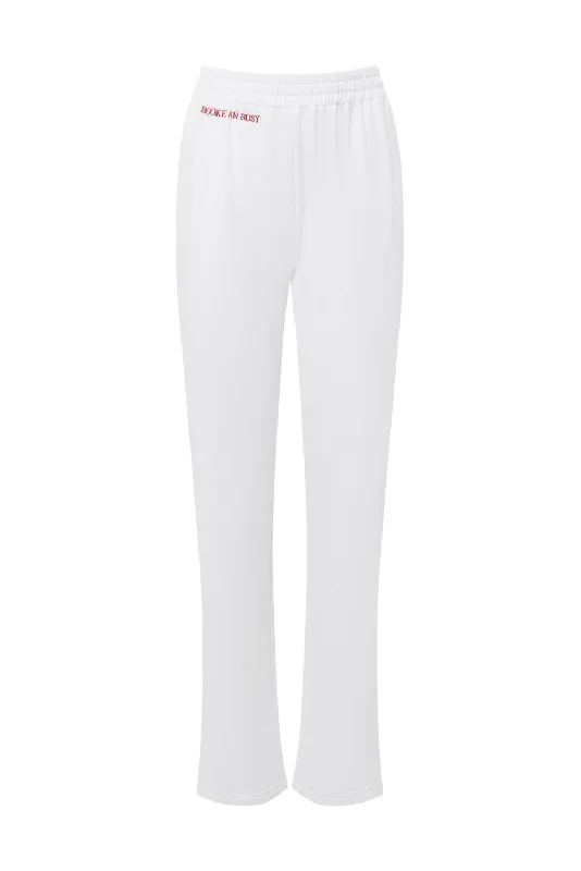 Women's Romantic Outfit Women's Booked & Busy Jogger Pants In White