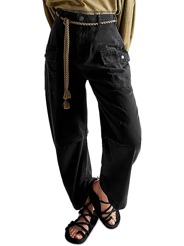 Women's Vintage Garments Womens Distressed Utility Cargo Pants