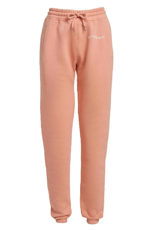 Women's Clothing Sets Women's Organic Cotton Jogger Pants In Salmon