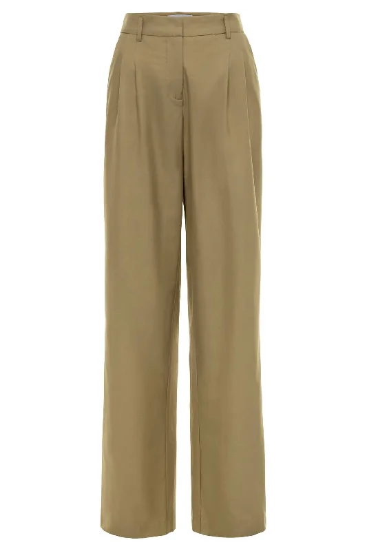 Stylish Women's Apparel Women's Wool Alexandra Pants In Tan